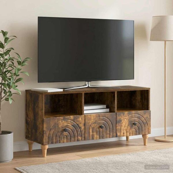 vidaXL TV skrinka Údený Dub 102 x 34,5 x 50 cm Konštruované drevo