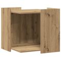 vidaXL Uzavretý box na stelivo dub artisan 53x53x51cm kompozitné drevo
