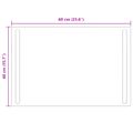 vidaXL Zrkadlo do kúpeľne s LED Priehľadná 60 x 40 cm tvrdené sklo
