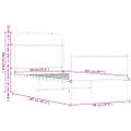 vidaXL Posteľný rám bez matraca 90x200 cm hnedý dub kompozitné drevo
