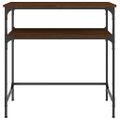 vidaXL Konzolový stolík hnedý dub 75x35,5x75 cm kompozitné drevo