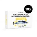 Steak z tuniaka v oleji s citrónovou príchuťou - GymBeam, 10 x 110 g