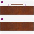 vidaXL Obrubník trávnika 450 x 25 cm Hrdzavý