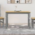 vidaXL Jedálenský stôl Corona sivý 112x60x75 cm borovicový masív