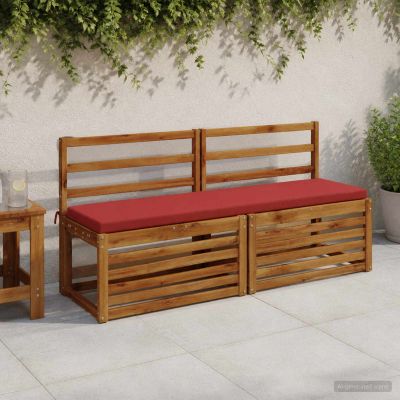 vidaXL Vankúš na lavičku SOEST 100% polyester Červená 140 x 40 x 5 cm