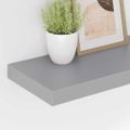 vidaXL Plávajúce nástenné police 2 ks, sivé 60x23,5x3,8 cm, MDF
