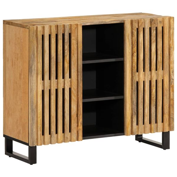 vidaXL Komoda 90x34x75 cm surový mangovníkový masív