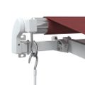 vidaXL Ručne zaťahovacia markíza s LED burgundská 350x250 cm