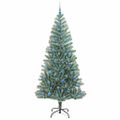 vidaXL Umelý vianočný stromček, snehom obalený, s LED svetlom 240 cm