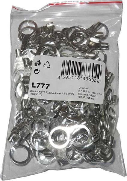 Oko kabelové 10,5 mm, kábel 1,5-2,5 mm² (RNB 2-10), balenie 100 ks