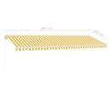 vidaXL Ručne zaťahovacia markíza s LED 500x300 cm žltá a biela