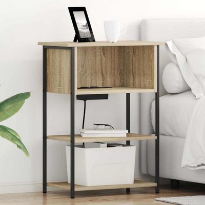 vidaXL Nočný stolík Sonoma dub 55 x 31 x 76 cm Kompozitné drevo