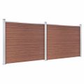vidaXL Sada plotových panelov WPC 353x146 cm hnedá