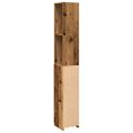 vidaXL Kúpeľňová skrinka Old Wood 25x25x170 cm Engineered Wood