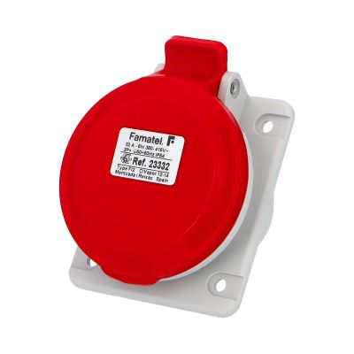 Zásuvka vstavaná 23332 IP54/400V/32A/4P 6h, šikmá 10° - SpeedPRO