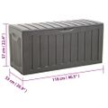 vidaXL Úložný box čierny 118x53x57 cm polypropylén