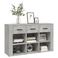 vidaXL Komoda betónovosivá 100x30x59,5 cm spracované drevo