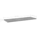 vidaXL Prídavné police 4 ks, betónovo sivé 60x20x1,5 cm, drevotrieska