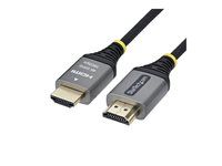 Startech - Prémiový vysokorychlostný - kábel HDMI s ethernetom - HDMI so zástrčkami (male) do HDMI so zástrčkami (male) - 3 m - tienený - čierna a strieborná - podpora 1440p (UWQHD) 144Hz, podpora 4K60Hz, Audio Return Channel (ARC), pletený, podpora HDR10, ultra flexibilný, rýchlosť prenosu dát až 18 Gbps, high-flex, pasívny