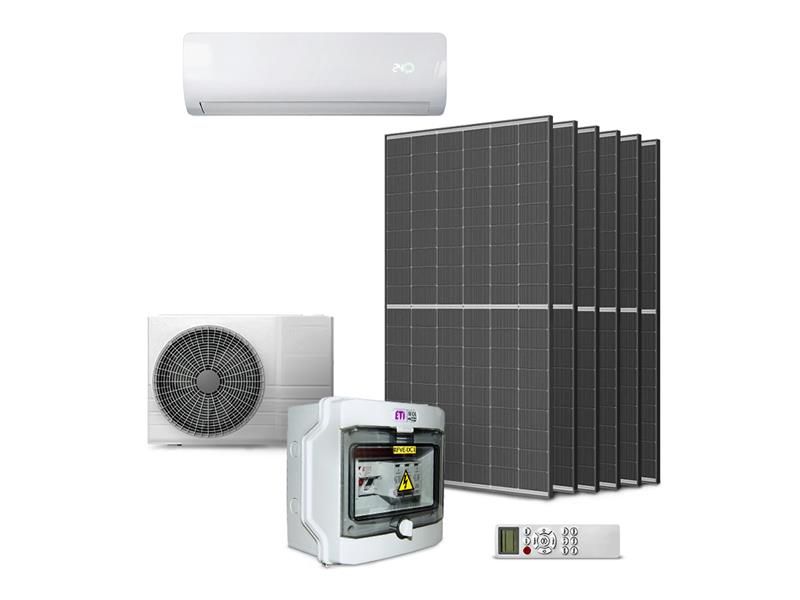 GETI GKH12K 3,5kW hybridná klimatizačná súprava, 6x 450W panel, DC rozvádzač