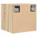 vidaXL Nástenné TV skrinky 4 ks biele a dub sonoma 30,5x30x30 cm