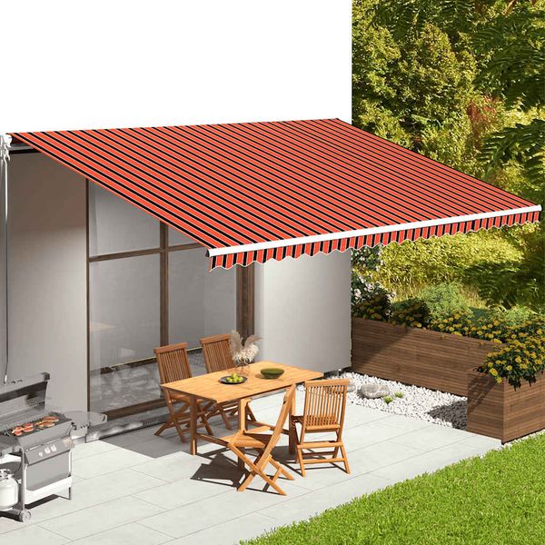 vidaXL Náhradná látka na markízu oranžovo-hnedá 6x3,5 m