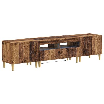 vidaXL 5-dielny LED TV kabinet Staré drevo Kompozitné drevo