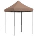 vidaXL Skladací pop-up párty stan hnedý 200x200x306 cm