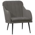 vidaXL Kreslo tmavosivé 63x76x80 cm zamat