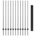 vidaXL Zvarené pletivo s podperami 25 x 1,4 m PVC potiahnutá oceľ Sivá