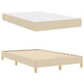 vidaXL Posteľ s pružinovým rámom s matracmi Krémová 120 x 200 cm látka