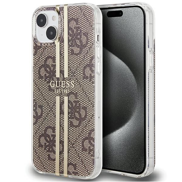 Puzdro Guess pre iPhone 15 Plus 6,7" GUHCP15MH4PSEGW hnedá HC IML 4G GOLD STRIPE