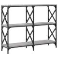 vidaXL Konzolový stolík sivý sonoma 100x28x80,5 cm kompozitné drevo