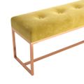 vidaXL Lavička horčicová žltá 110x36x45 cm zamat