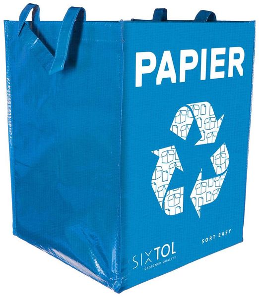 Taška na triedený odpad SORT EASY PAPIER, 30x30x40cm, 36l SIXTOL