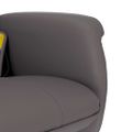 vidaXL Sklápacie masážne kreslo s podnožkou sivé umelá koža