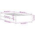 vidaXL Posteľný rám so zásuvkami hnedý dub 90x200 cm kompozitné drevo