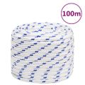 vidaXL Lodné lano biele 18 mm 100 m polypropylén