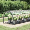 vidaXL Priehľadná plachta s okami 1x4 m PVC