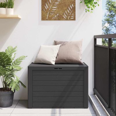 vidaXL Záhradný úložný box antracitový 78x44x55 cm