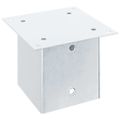 vidaXL Podnože stĺpikov štvorcové 4 ks Strieborná 141x141 mm