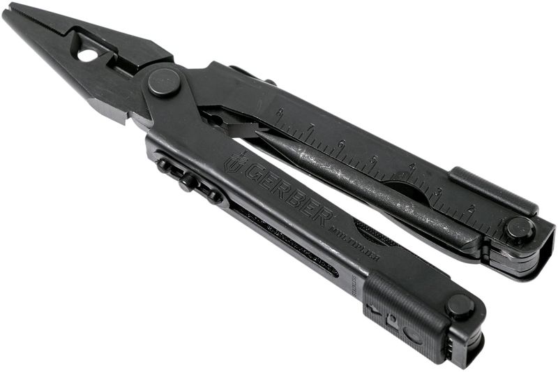 Gerber 7400 MP600 DET Black multifunkčný nástroj - kliešte, čierna, oceľ, 11 funkcií, puzdro