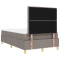 vidaXL LED box s pružinami Sivohnedá 120 x 190 cm látka