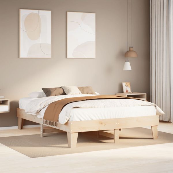 vidaXL Posteľ bez matraca 140x200 cm masívna borovica