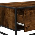 vidaXL Konferenčný stolík dymový dub 90x57x35 cm kompozit. drevo a kov