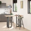 vidaXL Nohy barového stola v tvare T, 2 ks, antracitové, 40x35x(90-91) cm, oceľ