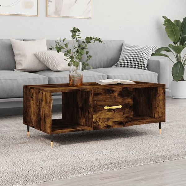 vidaXL Konferenčný stolík dymový dub 102x50x40 cm kompozitné drevo