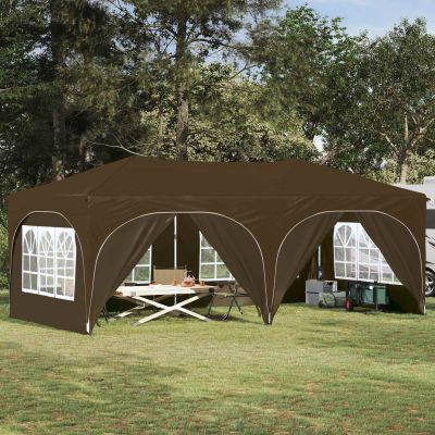 vidaXL Prístrešok na párty 575 x 288 x 245 cm Sivohnedá