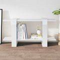 vidaXL Knižnica vysoký lesk biela 100x30x51 cm spracované drevo