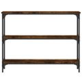 vidaXL Konzolový stolík dymový dub 100x22,5x75 cm kompozitné drevo